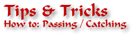 Tips & Tricks - How to: Passing / Catching