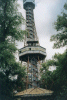 "The Petrin Lookout Tower". This small copy of the Eiffel tower was built for the Bohemian Jubliee Exposition in 1891.