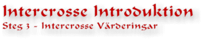 Intercrosse Tour - Step 3: Intercrosse Values